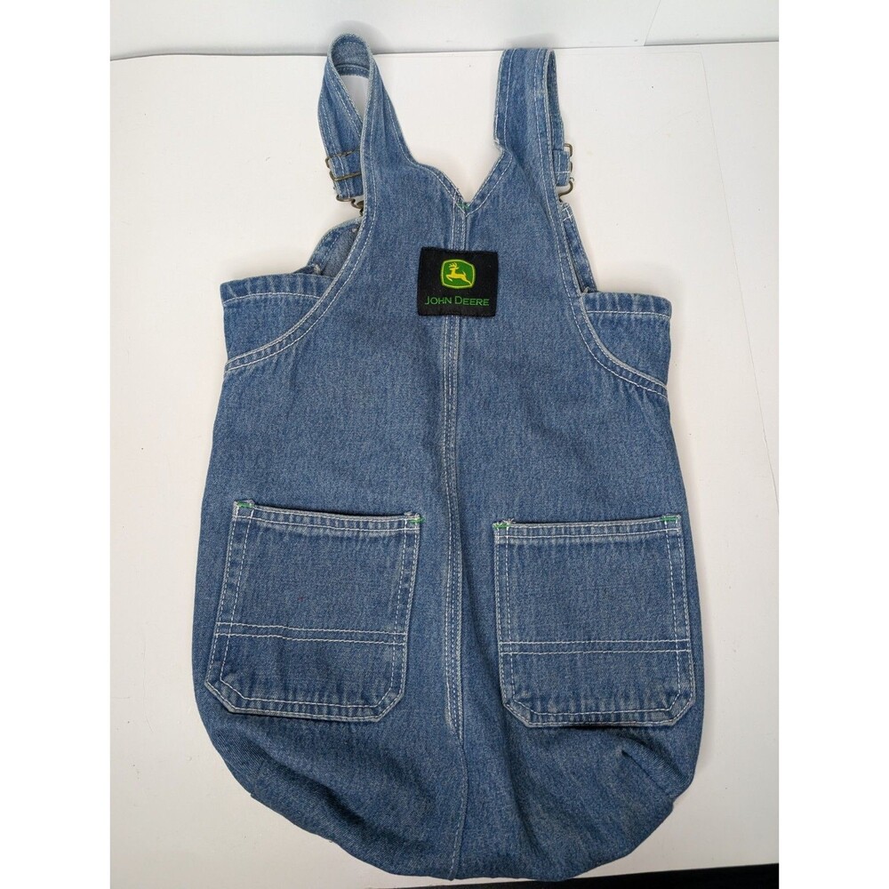 Upcycled John Deere Denim Overall Tote Bag Boho Frog Handcrafted Kidcore - Picture 5 of 10
